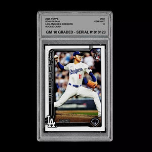 Graded 10 Roki Sasaki RC Rookie card #US197 2025 MLB Topps Dodgers Baseball