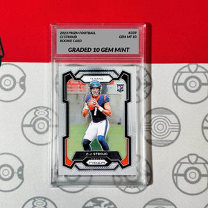 GRADED 10 CJ STROUD 2023 PANINI PRIZM ROOKIE RC CARD #339 GEM MINT TEXANS Football