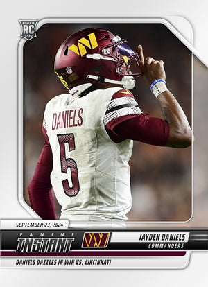 Graded 10 Jayden Daniels #54 RC Rookie Card 2024 Panini Instant Football