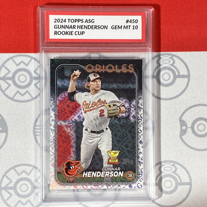 Graded 10 Gunnar Henderson 450 2024 All-Star Game RC Rookie Cup Baseball