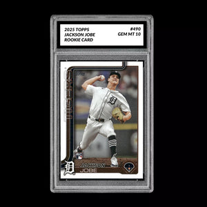 Graded 10 Jackson Jobe Rookie Card #490 2025 Topps Series 2 Detroit Tigers Baseball
