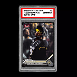 SHEDEUR SANDERS 2023 BOWMAN U NOW GRADED 10 ROOKIE CARD COLORADO BUFFALOES RC Football