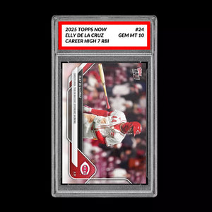 Graded 10 Elly De La Cruz #24 2025 Topps Now Career High 7 RBI Night  Baseball