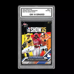 GRADED 10 Skenes Cruz Henderson 2025 Topps Now MLB The Show Cover RC Football