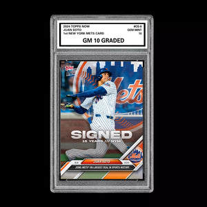 Graded 10 Juan Soto #OS-8 2024 MLB Topps NOW First New York Mets Card Baseball