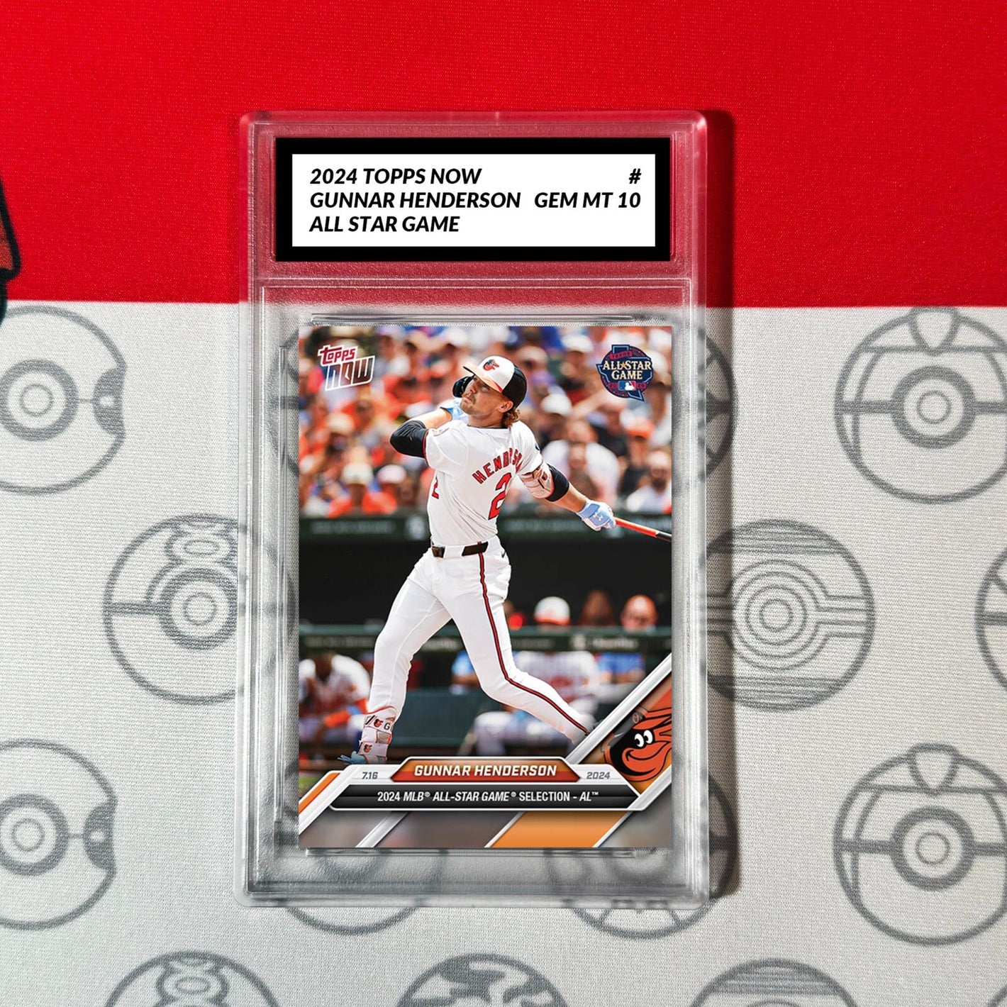 Graded 10 2024 Topps Now GUNNAR HENDERSON All Star BALTIMORE ORIOLES Baseball