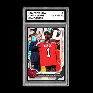 Graded 10 Rueben Bain Jr 2026 TOPPS NOW RC Rookie Card Buccaneers PRESALE  Football