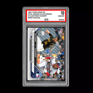 Graded 10 Paul Skenes/Dylan Crews 2025 MLB Topps NOW Card #70  Baseball
