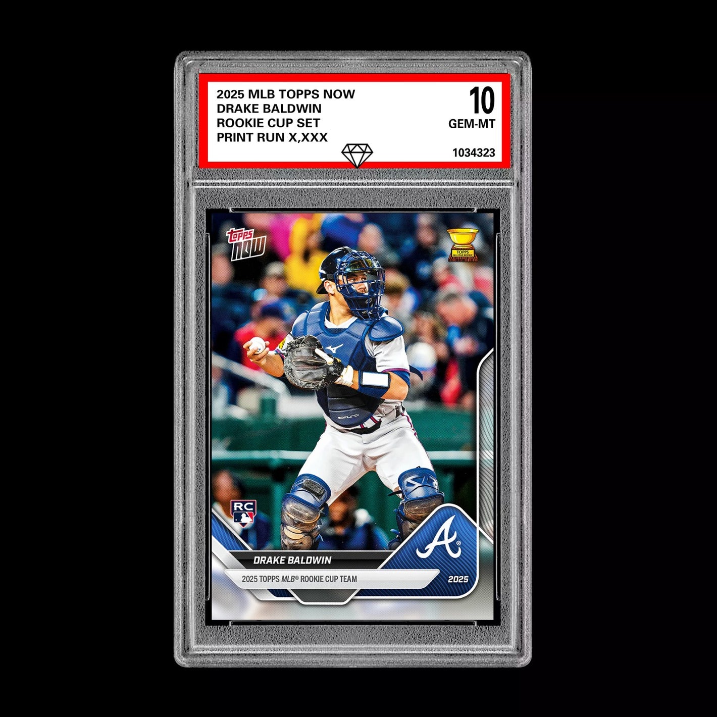 Graded 10 Drake Baldwin RC Rookie Cup 2025 Topps NOW Baseball Card Presale Baseball