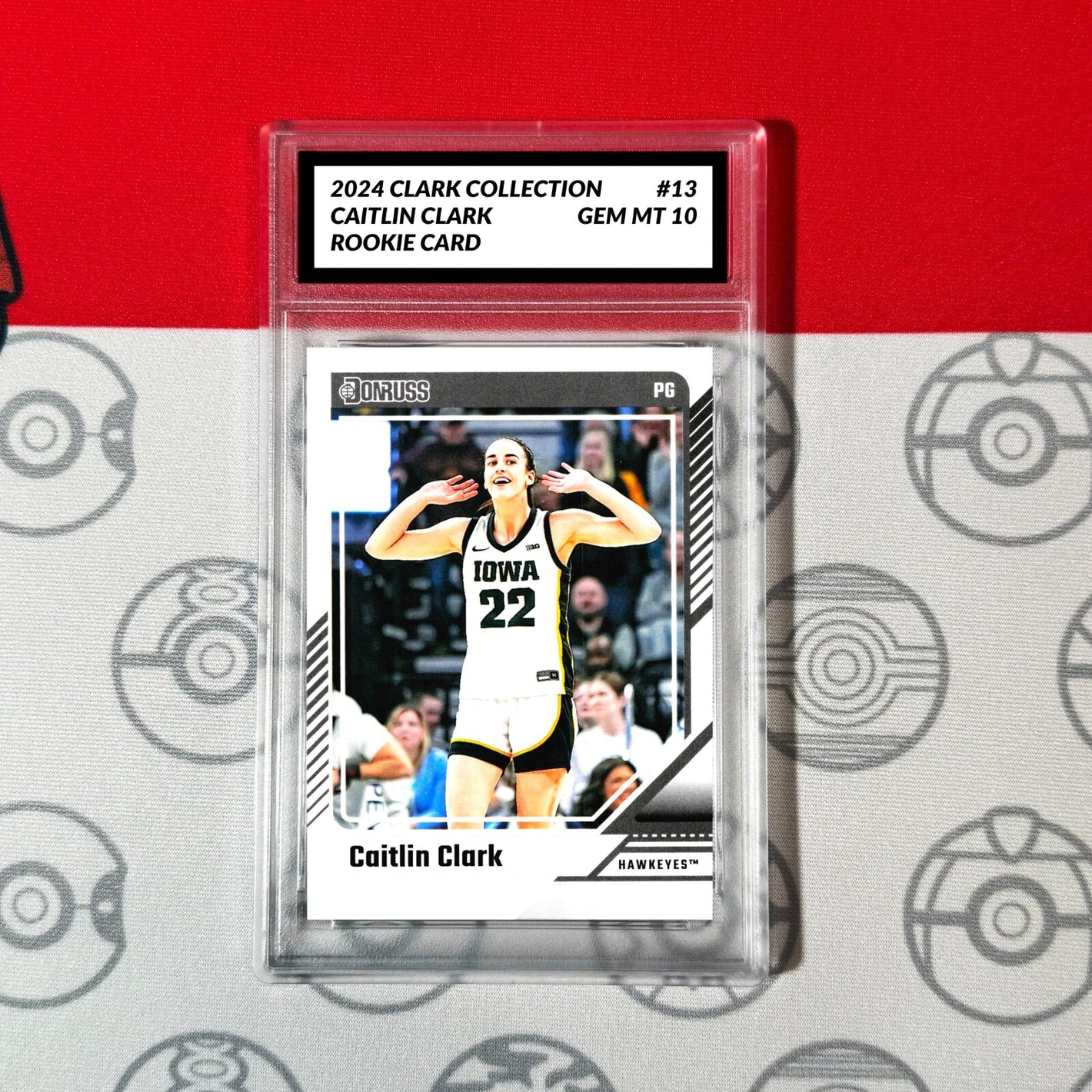 Graded 10 Caitlin Clark Rookie Card RC 2024 Panini Donruss Clark Collection #13 Basketball