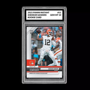 Graded 10 Shedeur Sanders - 2025 Panini Instant #11 RC Rookie Browns Football
