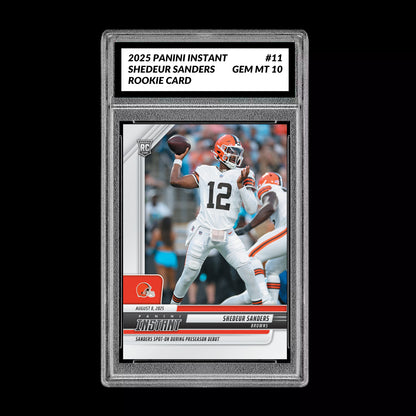 Graded 10 Shedeur Sanders - 2025 Panini Instant #11 RC Rookie Browns Football