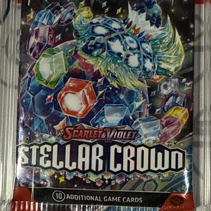 Graded 10 2024 Stellar Crown Sealed Pokemon Booster Pack Terapagos Art Work