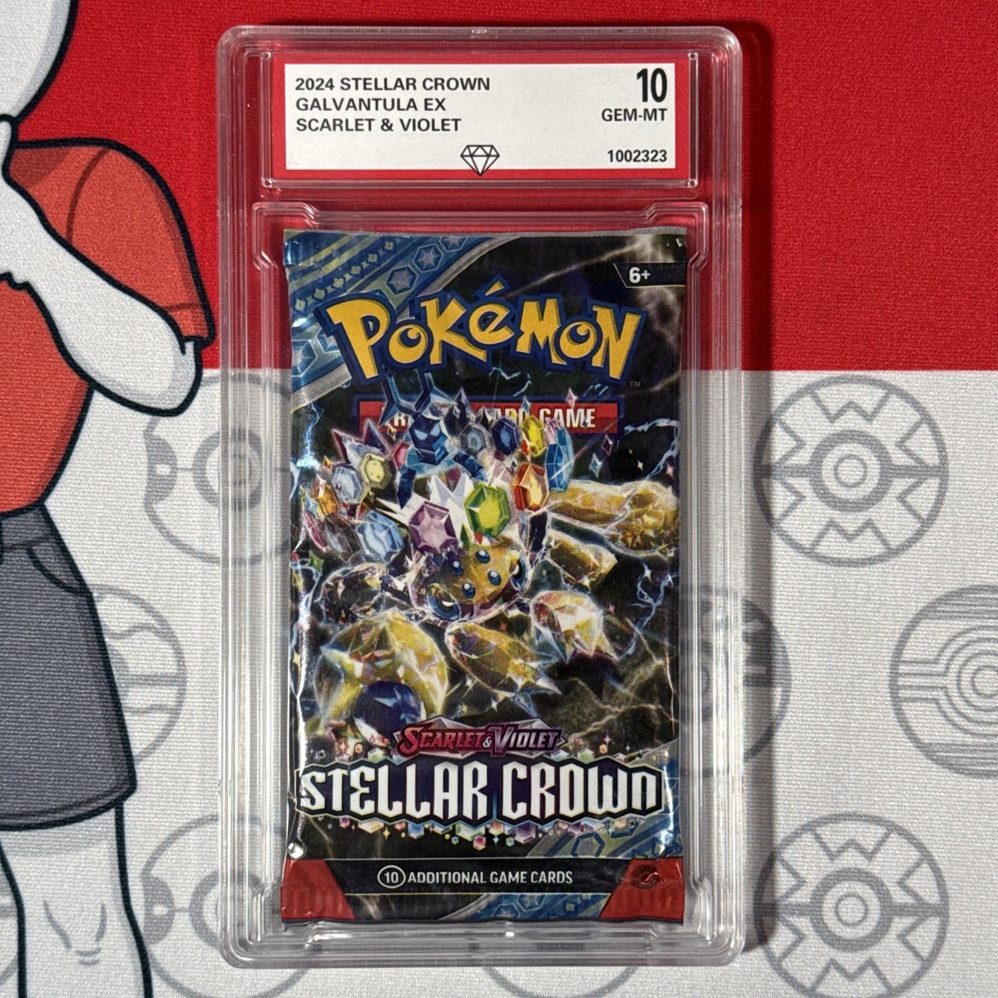 Graded 10 2024 Stellar Crown Sealed Pokemon Booster Pack Galvantula Ex Art Work