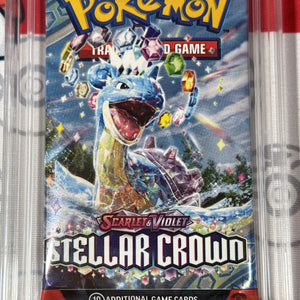 Graded 10 2024 Stellar Crown Sealed Pokemon Booster Pack Lapras Ex Art Work