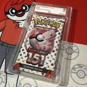 Graded 10 2023 Pokemon 151 Booster Pack Mew SV Promo NEW SEALED AUTHENTICATED