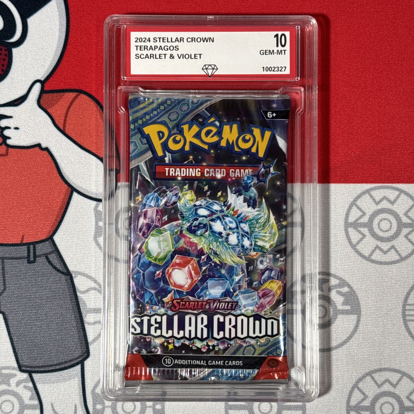 Graded 10 2024 Stellar Crown Sealed Pokemon Booster Pack Terapagos Art Work