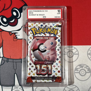 Graded 10 2023 Pokemon 151 Booster Pack Mew SV Promo NEW SEALED AUTHENTICATED